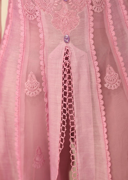 Embroidered Lilac Raw Silk Trouser Organza Dupatta Suit Online in Sri Lanka India Australia