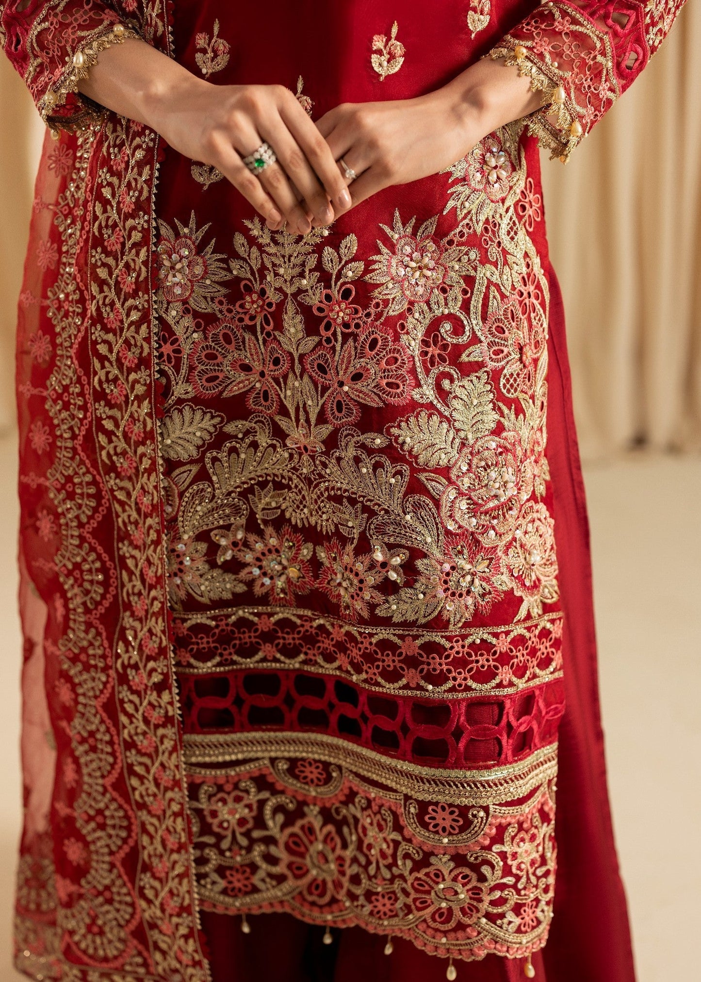 Embroidered Maroon Organza Pakistani Suit Online in Dubai DXB UAE Abudhabi Meena Bazaar