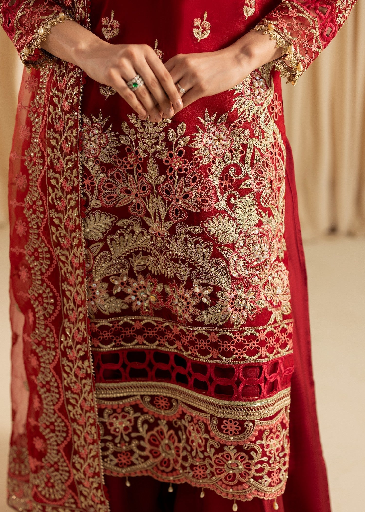 Embroidered Maroon Organza Pakistani Suit Online in Dubai DXB UAE Abudhabi Meena Bazaar
