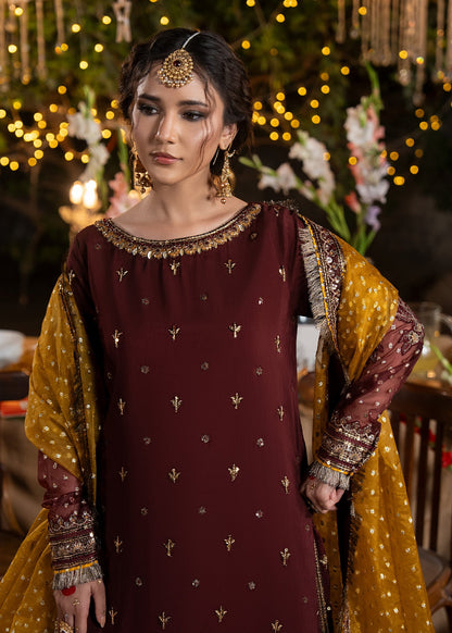 Embroidered Maroon Sharara Suit for Women Online in Dubai UAE Abudhabi Ajman Sharjah