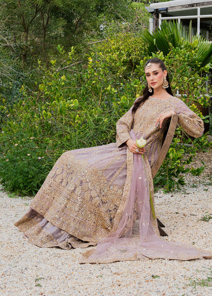 Embroidered Mauve Chiffon Ladies Suit Online in UK USA Canada