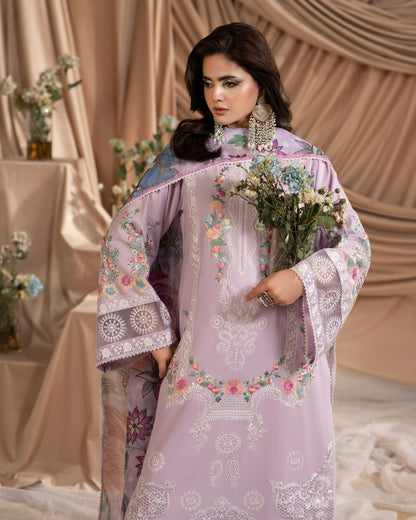 Embroidered Mauve Cotton Shalwar Kameez Online in Sri Lanka India Australia