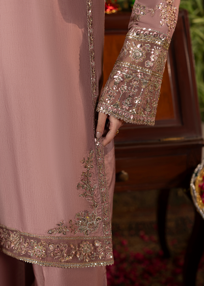 Embroidered Mauve Silk Farshi Shalwar Online in Dubai DXB UAE Abudhabi Meena Bazaar