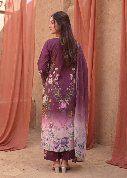 Embroidered Multi Color Lawn Salwar Kameez Online in KSA Riyadh Saudi Arabia Oman Bahrain Qatar