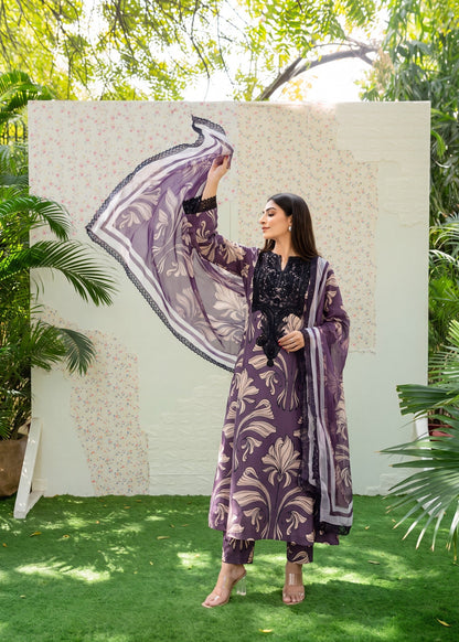 Embroidered Multi Lawn Pishwas Suit Online in Dubai DXB UAE Abudhabi Meena Bazaar