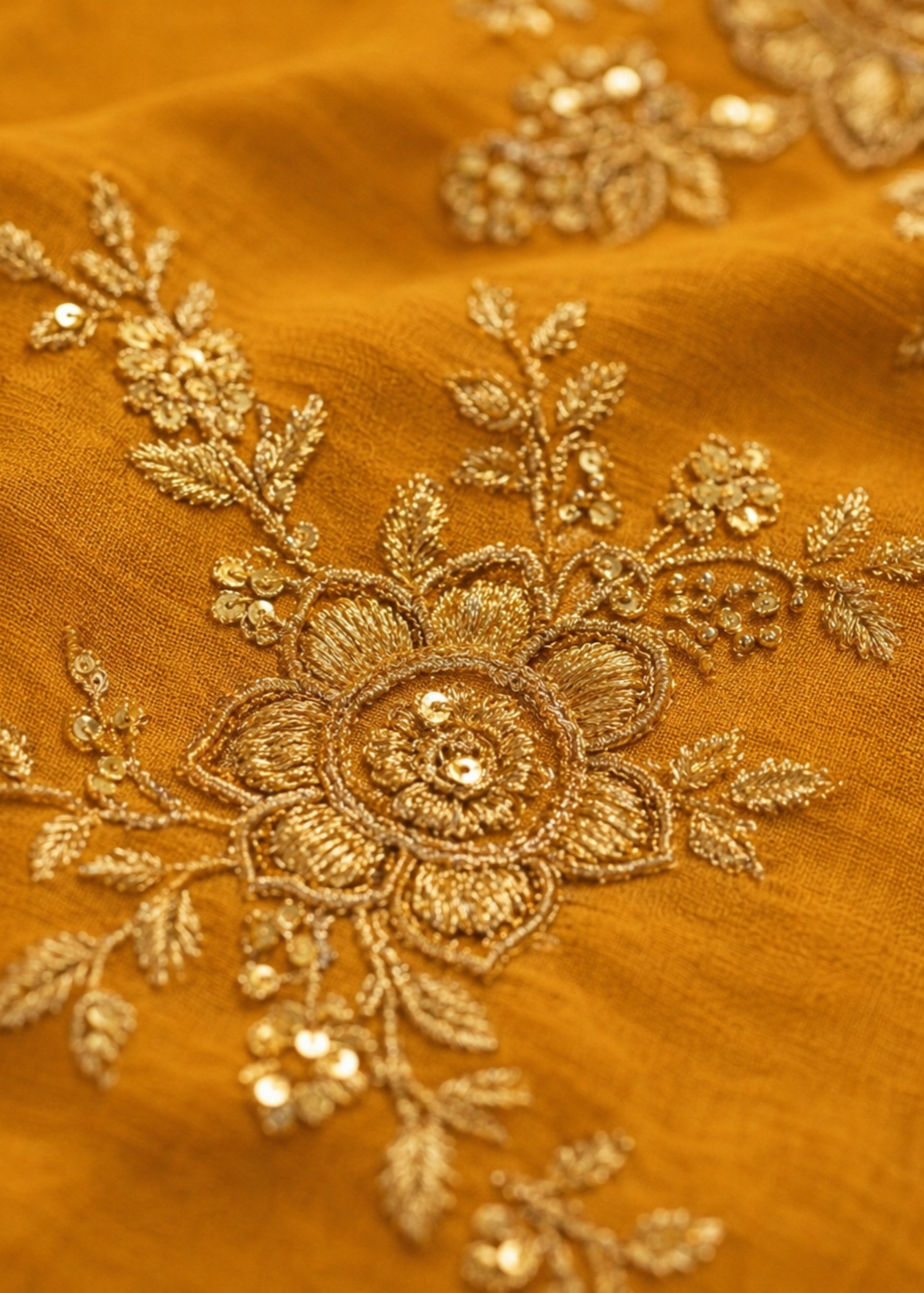 Embroidered Mustard Cotton Girls Kurta Suit Online in Sri Lanka India Australia