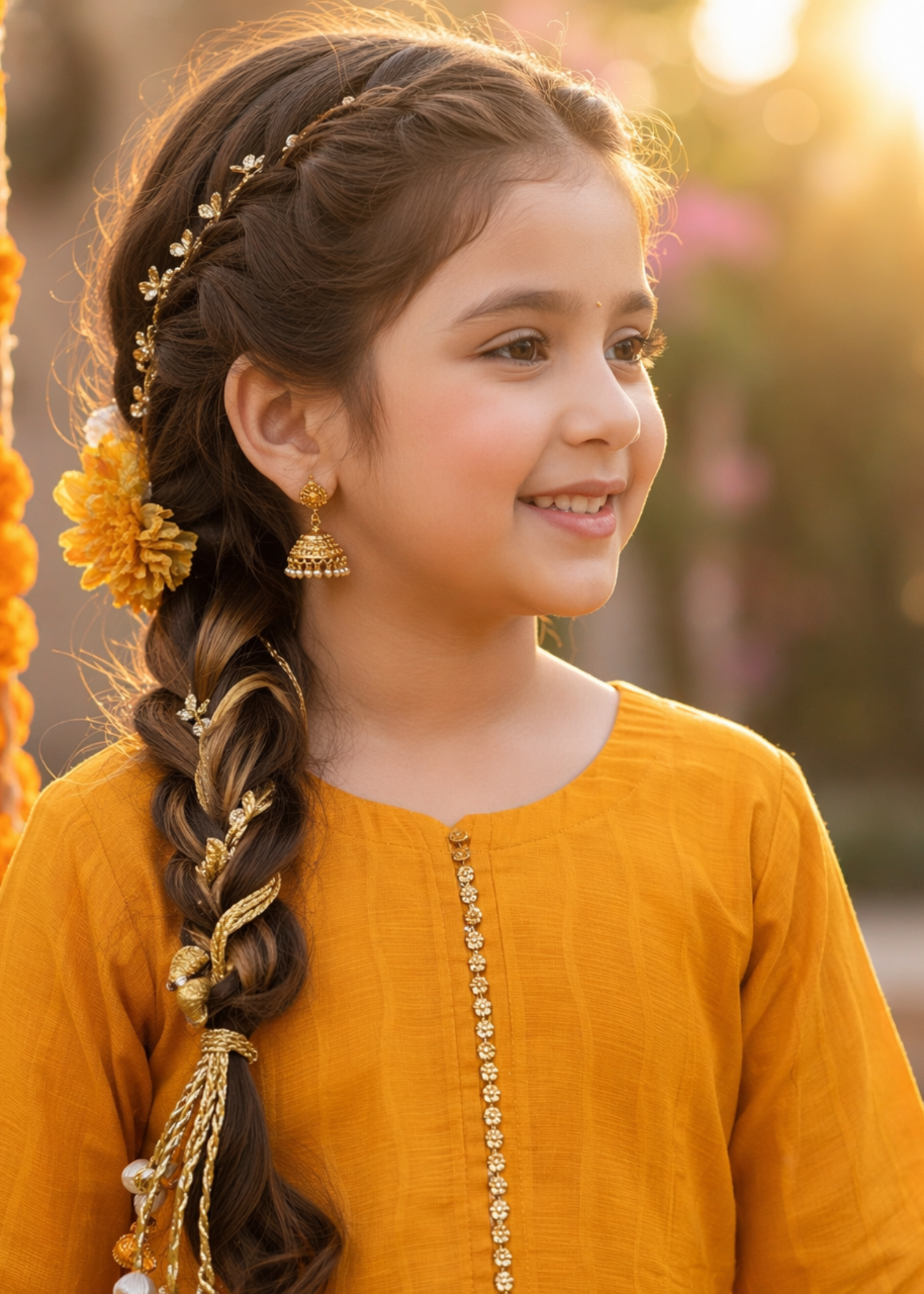 Embroidered Mustard Cotton Kurta Pajama for Girls Online in UK USA Canada