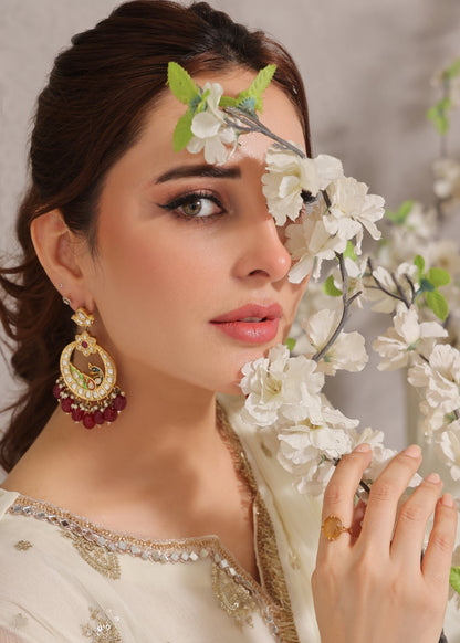 Embroidered Off-White Pishwas Salwar Kameez Online in UK USA Canada