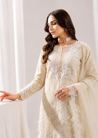 Embroidered Organza Dupatta Off-White Kurta Set Online in Sri Lanka India Australia