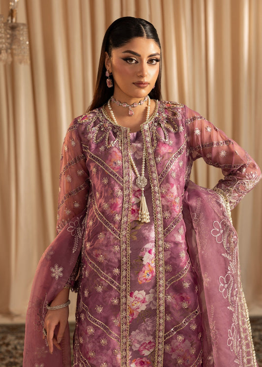 Embroidered Organza Lavender Pakistani Outfit Online in Dubai DXB UAE Abudhabi Meena Bazaar