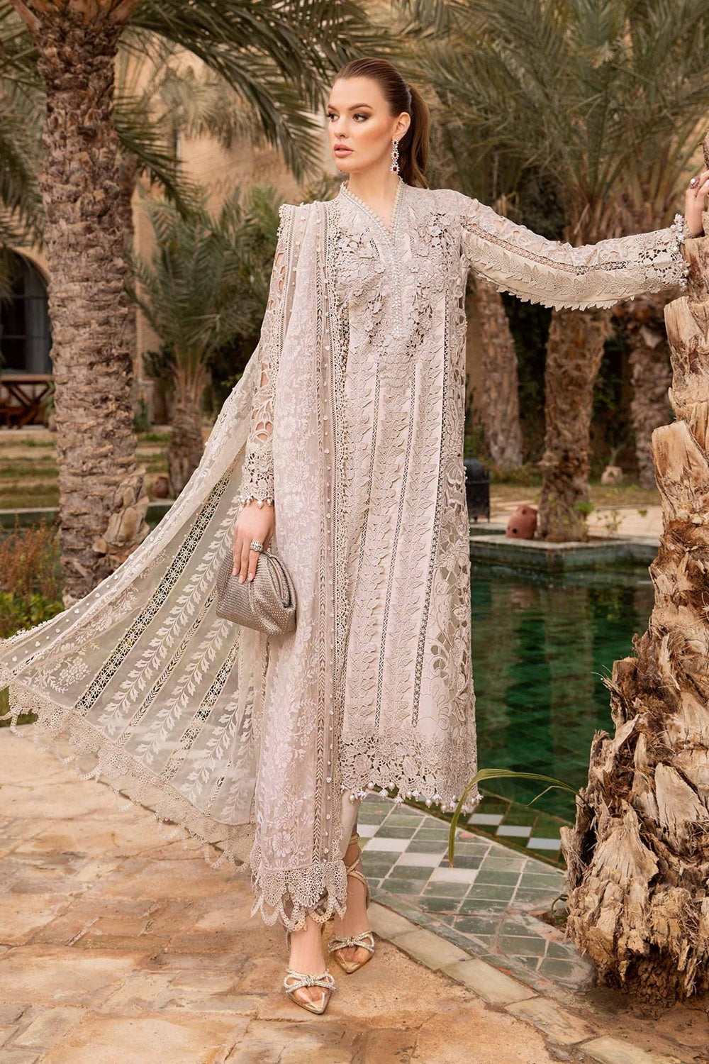 Embroidered Organza Lawn Dress Material Online in UK USA Canada