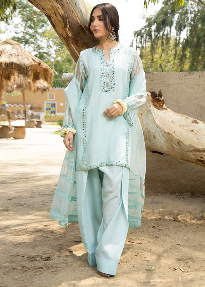 Embroidered Organza Pakistani Farshi Shalwar Online in KSA Riyadh Saudi Arabia Oman Bahrain Qatar