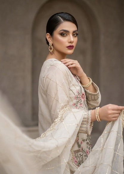 Embroidered Organza Party Wear Salwar Kameez Online in KSA Riyadh Saudi Arabia Oman Bahrain Qatar