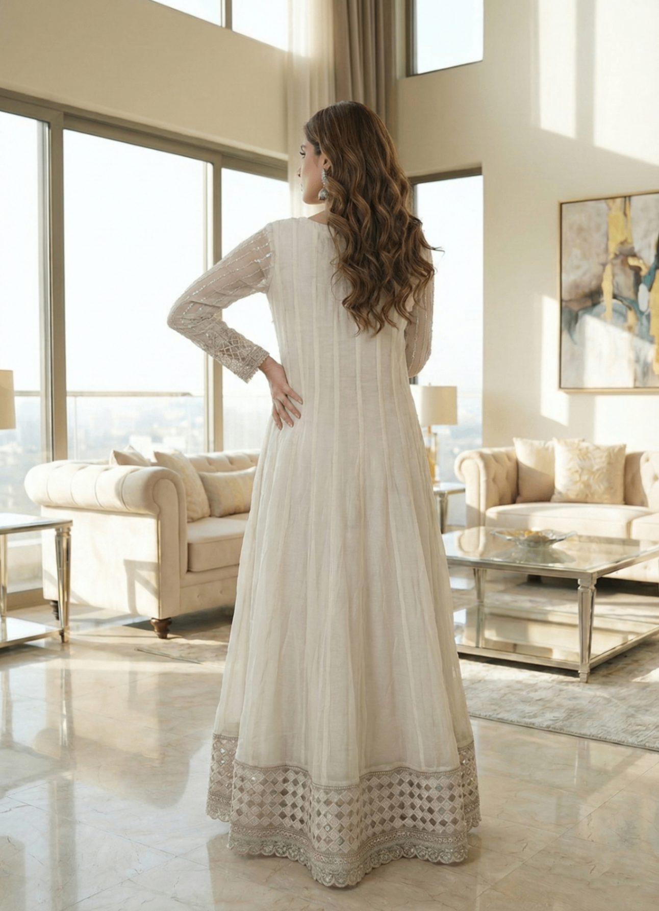 Embroidered Organza Partywear Suit Online in Sri Lanka India Australia