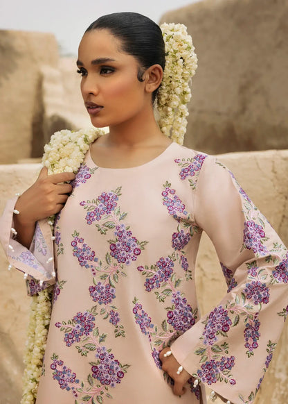 Embroidered Pale Pink Shalwar Suit in Lawn Cotton Online in Sri Lanka India Australia