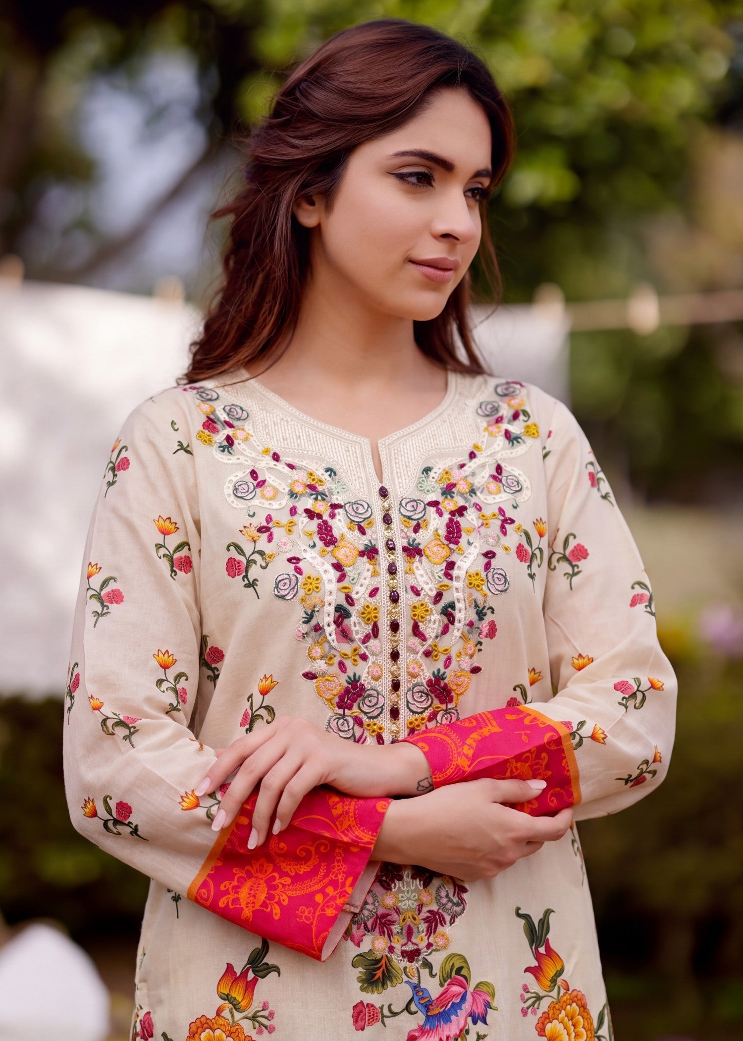 Embroidered Pastel Pink Pakistani Suit Online in Dubai DXB UAE Abudhabi Meena Bazaar