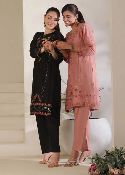 Embroidered Peach Cotton Kurta Pajama Online in Dubai DXB UAE Abudhabi Meena Bazaar
