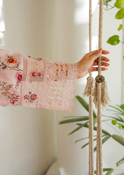 Embroidered Peach Lawn Suit for Ladies Online in Sri Lanka India Australia
