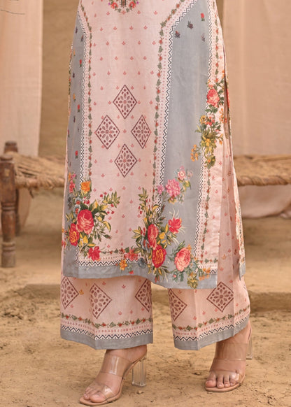 Embroidered Peach Pink Lawn Suit for Women Online in Dubai DXB UAE Abudhabi Meena Bazaar