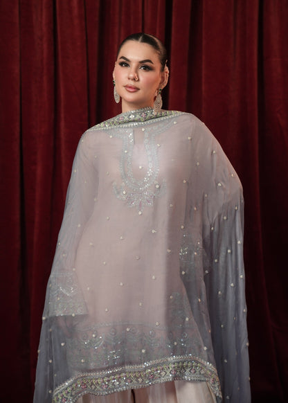 Embroidered Peach Silk Salwar Kameez Online in Dubai UAE Abudhabi Ajman Sharjah