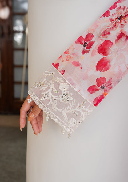 Embroidered Pink Lawn Suit Online in Dubai DXB UAE Abudhabi Meena Bazaar
