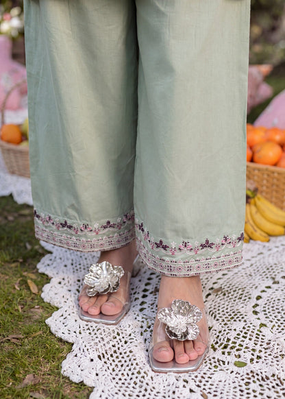 Embroidered Pistachio Green Lawn Suit for Women Online in Dubai DXB UAE Abudhabi Meena Bazaar