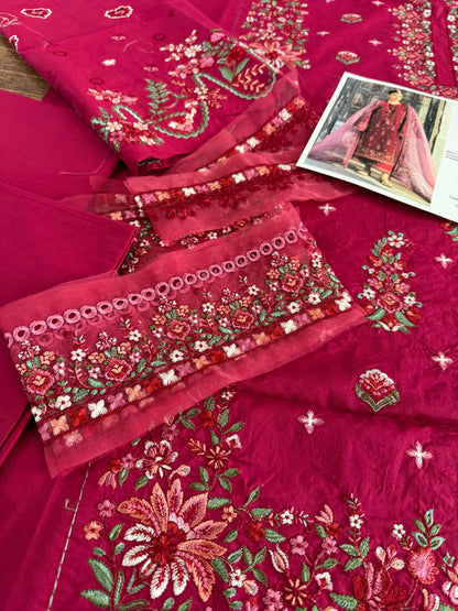 Embroidered Plum Lawn Salwar Kameez Online in KSA Riyadh Saudi Arabia Oman Bahrain Qatar