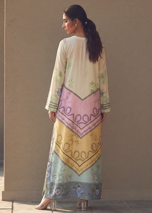 Embroidered Poly Silk Kaftan for Women Online in KSA Riyadh Saudi Arabia Oman Bahrain Qatar