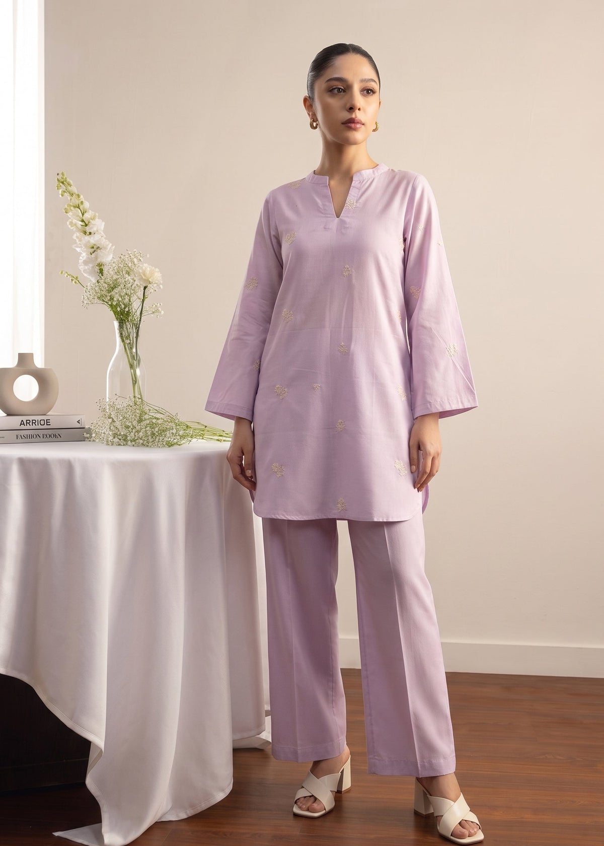Embroidered Purple Ash Lawn Shalwar Kameez Online in UK USA Canada