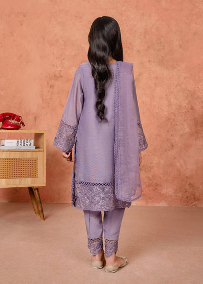 Embroidered Purple Cotton Silk Kurta with Raw Silk Trouser Online in Dubai UAE Abudhabi Ajman Sharjah