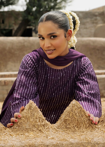 Embroidered Purple Heart Chiffon Dupatta Suit Online in Dubai DXB UAE Abudhabi Meena Bazaar
