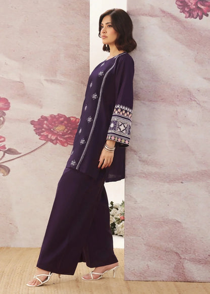 Embroidered Purple Lawn Cotton 2 Piece Suit Online in Dubai DXB UAE Abudhabi Meena Bazaar