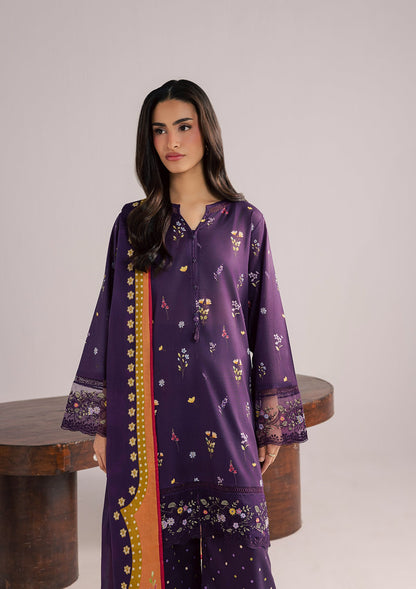 Embroidered Purple Lawn Salwar Kameez Online in Dubai UAE Abudhabi Ajman Sharjah