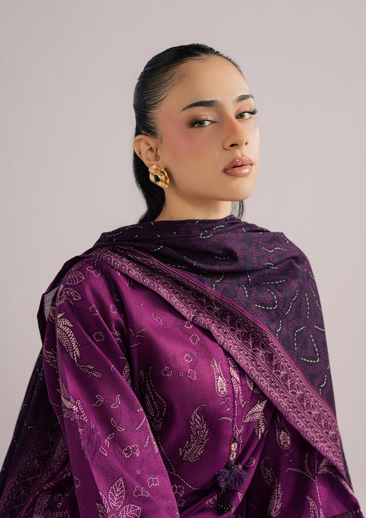 Embroidered Purple Lawn Salwar Kameez Online in KSA Riyadh Saudi Arabia Oman Bahrain Qatar