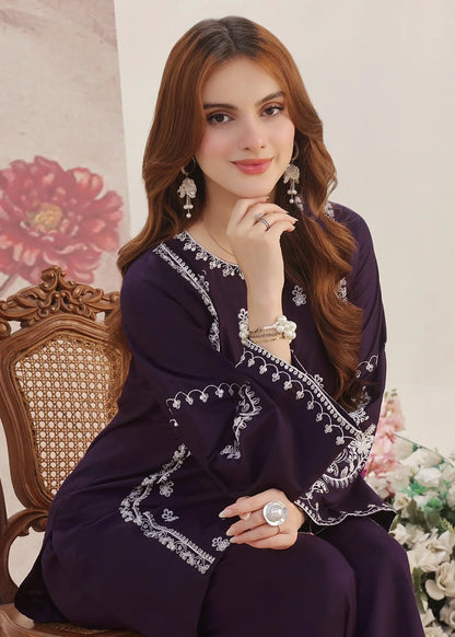 Embroidered Purple Lawn Salwar Kameez Online in KSA Riyadh Saudi Arabia Oman Bahrain Qatar