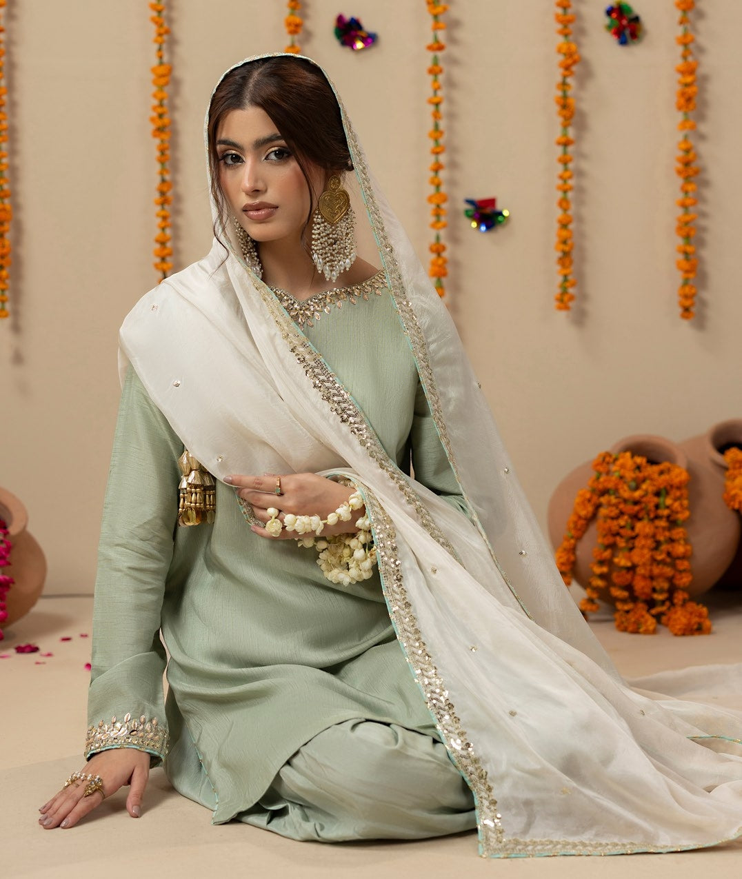 Embroidered Raw Silk Festive Wear Suit Online in Sri Lanka India Australia