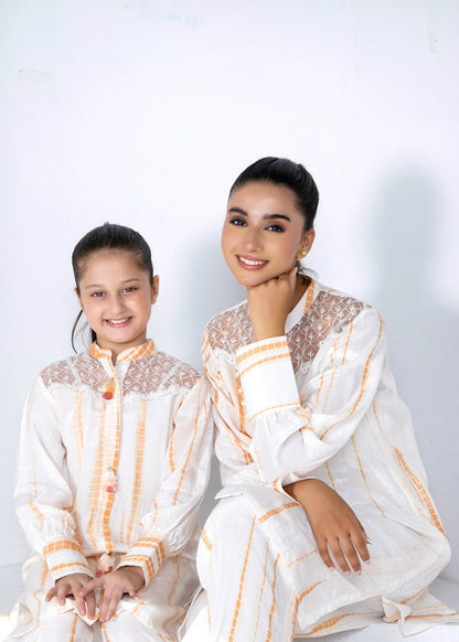 Embroidered Raw Silk Kurta and Trouser Set Online in Dubai DXB UAE Abudhabi Meena Bazaar