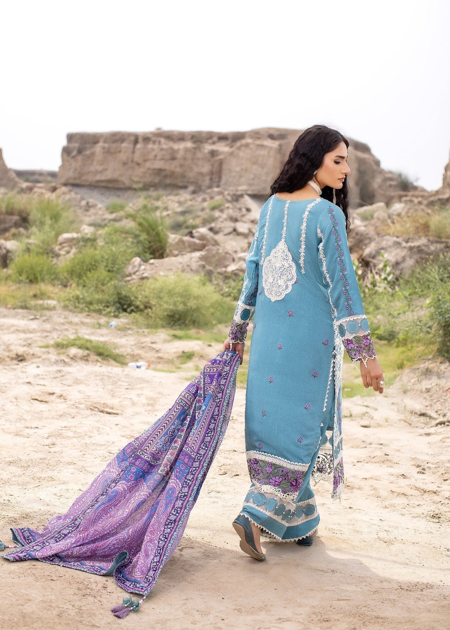 Embroidered Raw Silk Kurta Set for Women Online in Sri Lanka India Australia