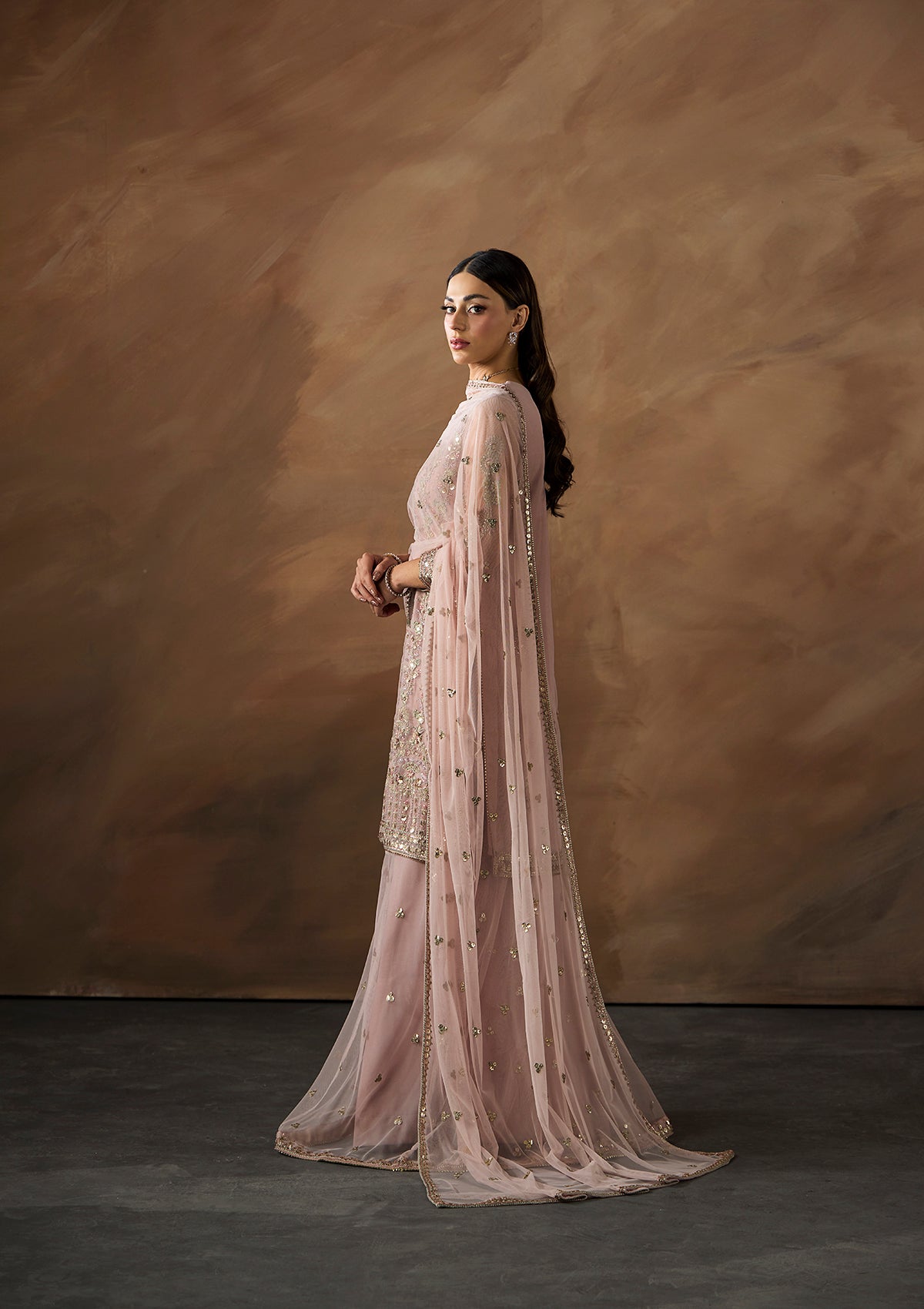 Embroidered Raw Silk Trouser Suit Online in Sri Lanka India Australia