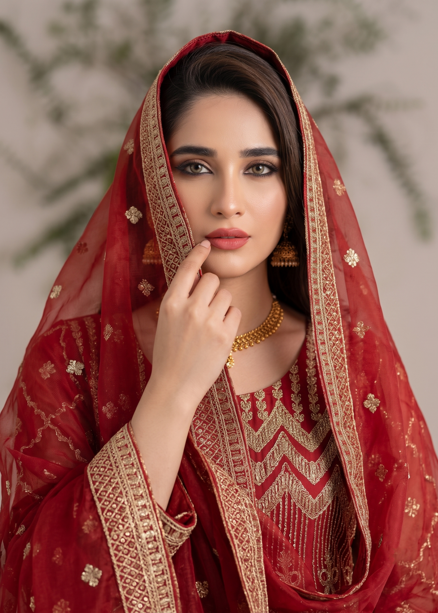 Embroidered Red Gharara Organza Pakistani Suit Online in Dubai DXB UAE Abudhabi Meena Bazaar