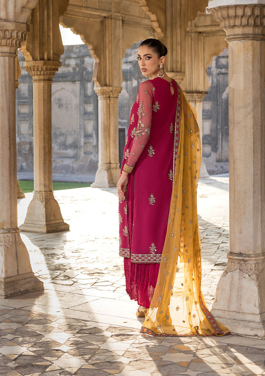 Embroidered Red Net Pakistani Suit Online in Dubai DXB UAE Abudhabi Meena Bazaar