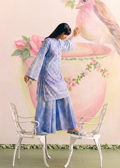 Embroidered Royal Blue Sharara Dress Online in Dubai DXB UAE Abudhabi Meena Bazaar
