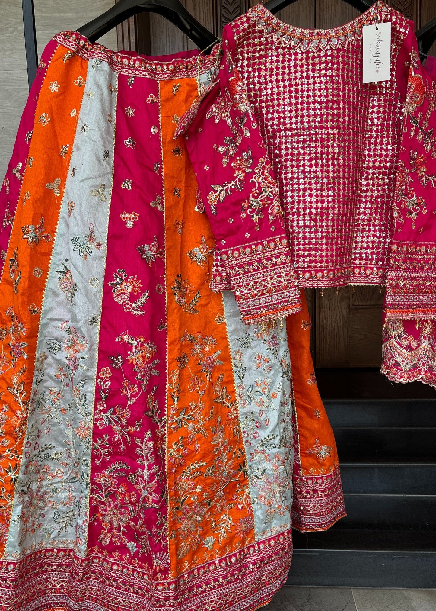 Embroidered Shocking Pink Lehenga Choli Potli Online in Sri Lanka India Australia