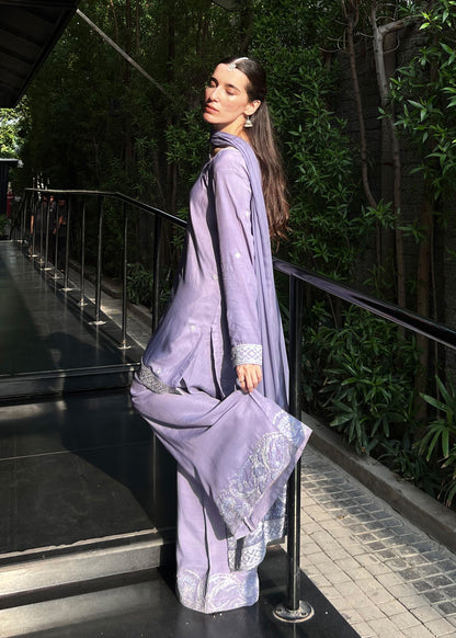 Embroidered Silk Plazzo Salwar Kameez Online in Dubai UAE Abudhabi Ajman Sharjah