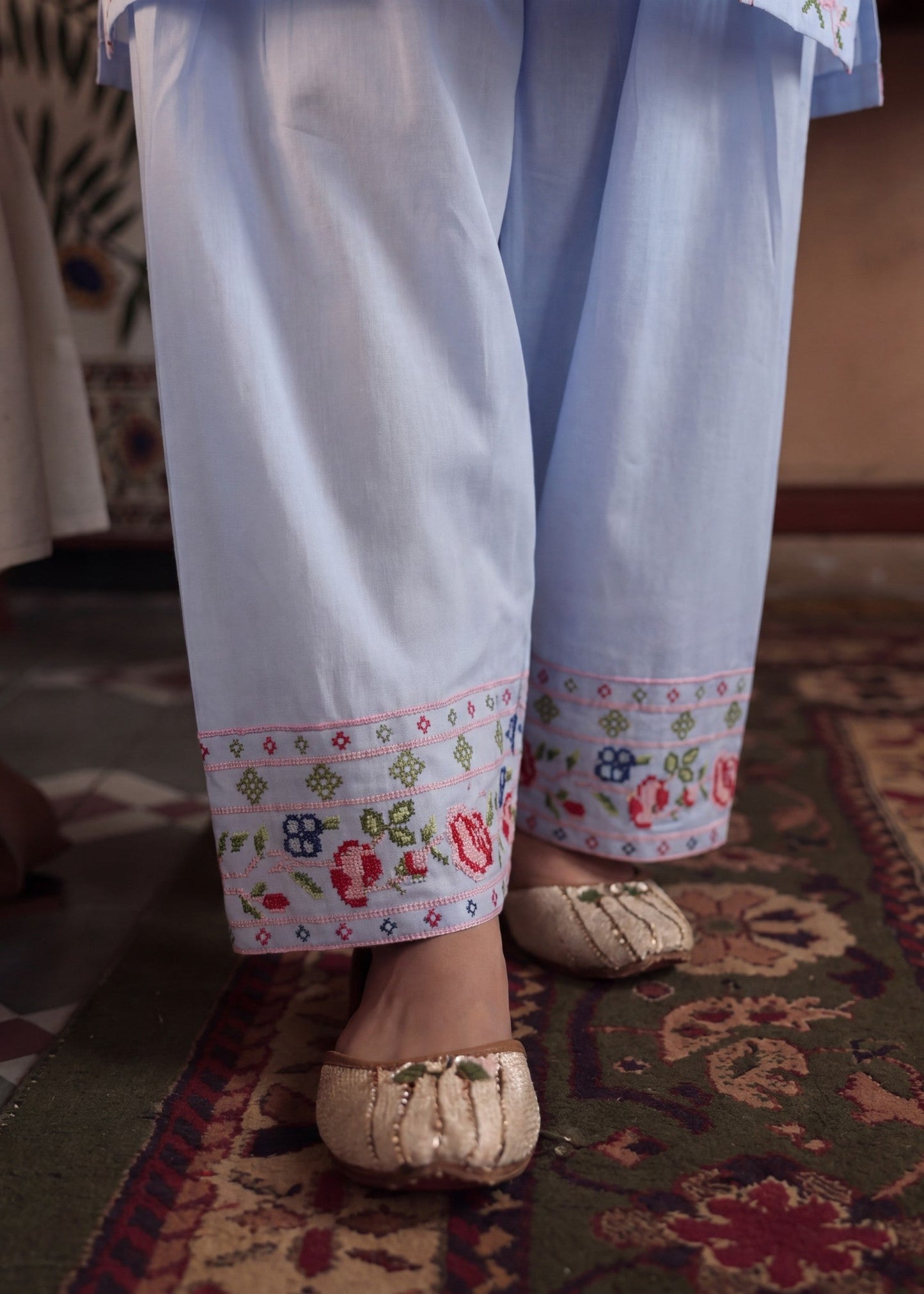 Embroidered Straight Kurta Shalwar Kameez Online in Dubai DXB UAE Abudhabi Meena Bazaar