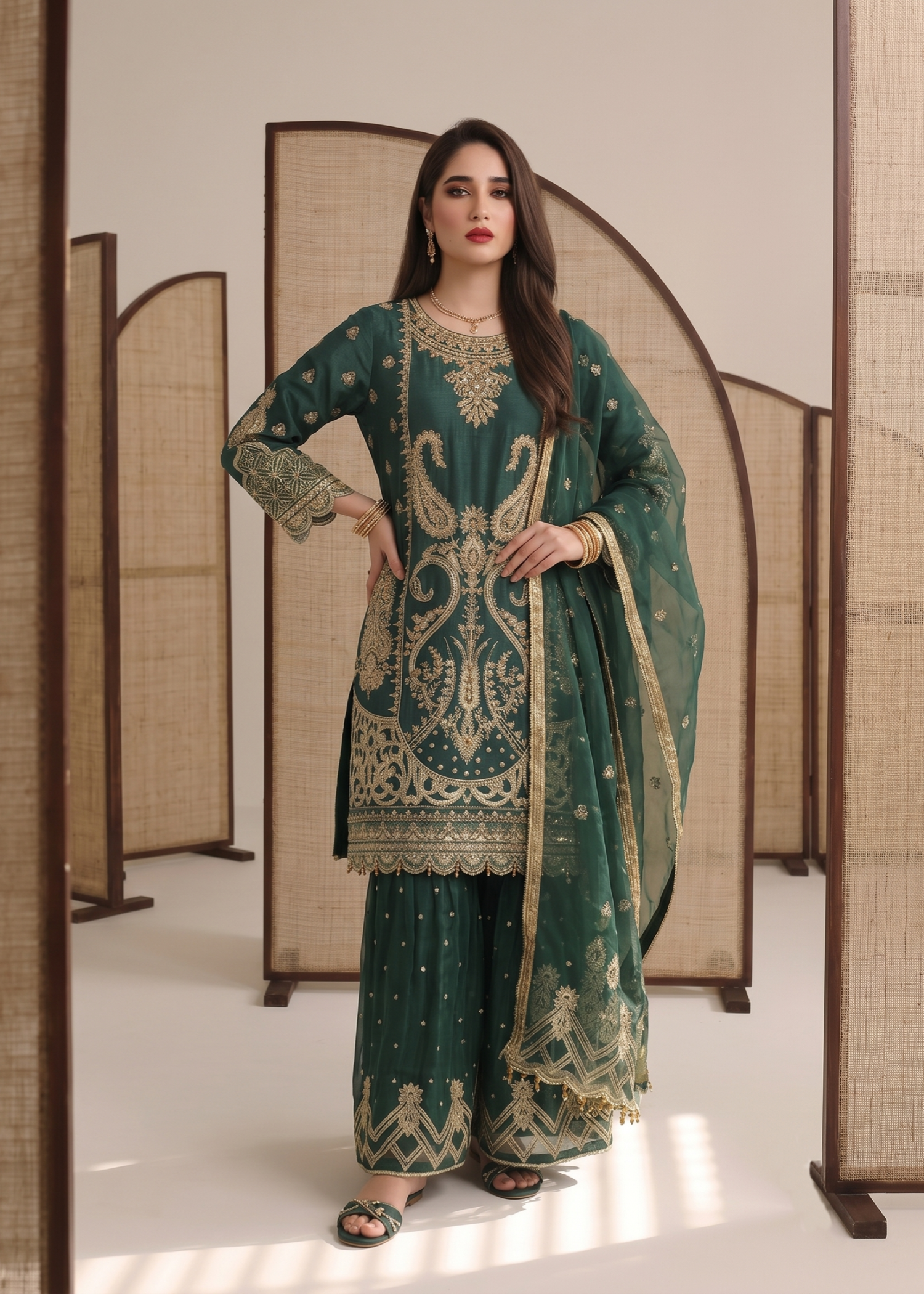 Embroidered Teal Organza Festive Wear Salwar Suit Online in Dubai UAE Abudhabi Ajman Sharjah