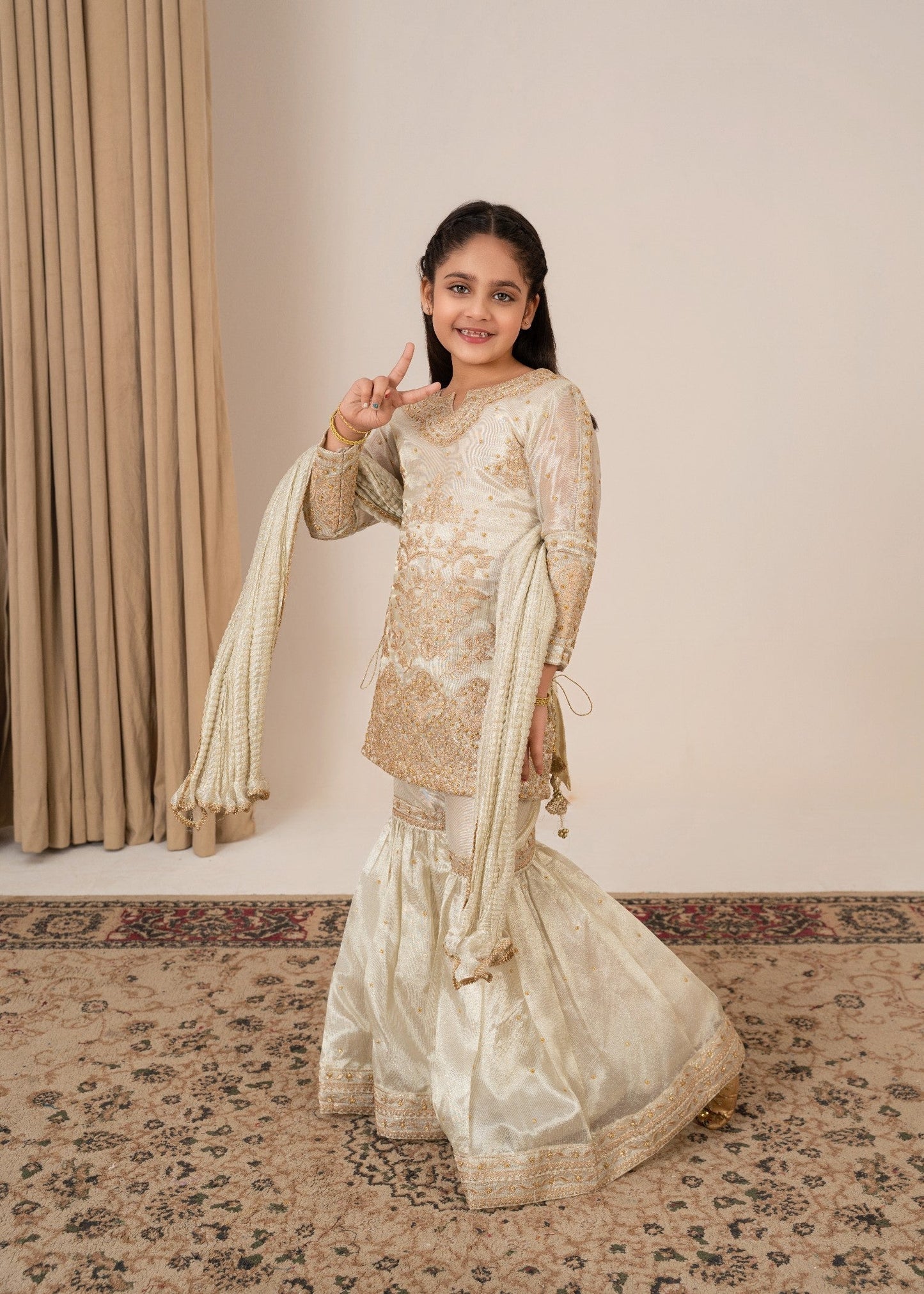 Embroidered Tissue Gharara Party Wear Online in Dubai DXB UAE Abudhabi Meena Bazaar