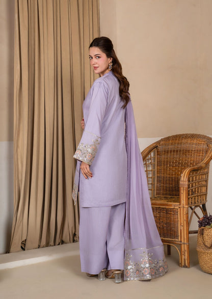 Embroidered Viscose Silk Tunic with Farshi Shalwar Online in Dubai DXB UAE Abudhabi Meena Bazaar