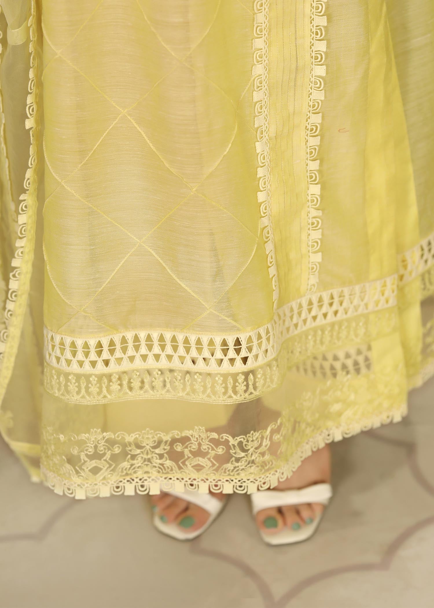 Embroidered Yellow Cotton Pakistani Suit Online in Dubai DXB UAE Abudhabi Meena Bazaar