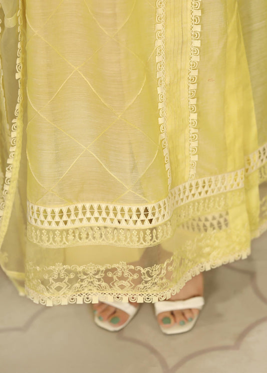 Embroidered Yellow Cotton Pakistani Suit Online in Dubai DXB UAE Abudhabi Meena Bazaar